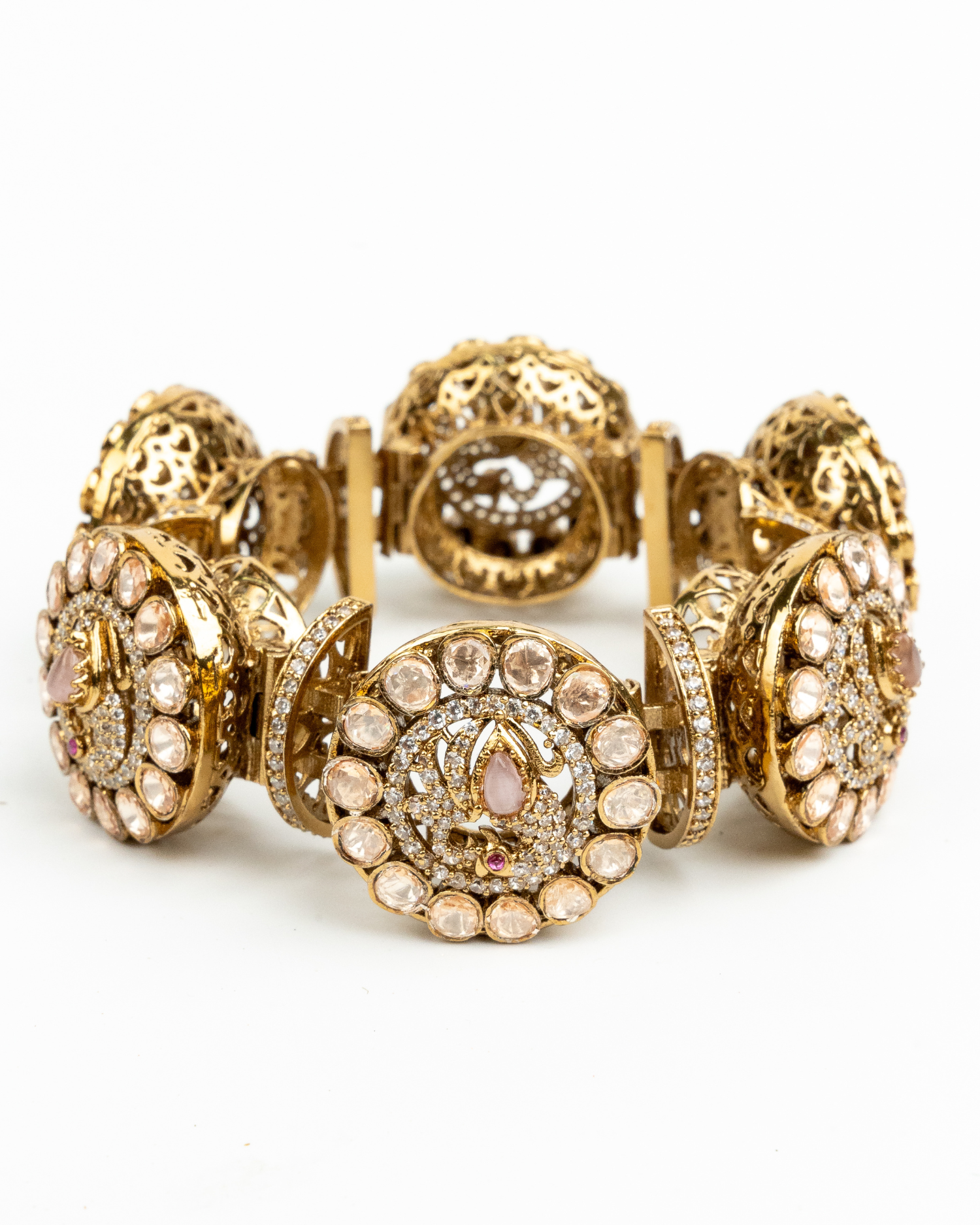 Golden Traditional Kundan Jadau Bangle