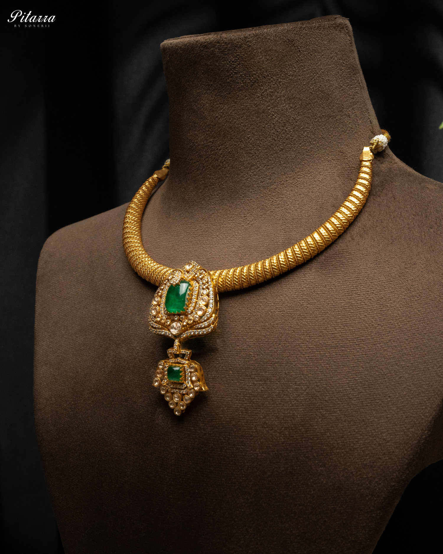 Gold Plated Polki Kundan Stones Necklace