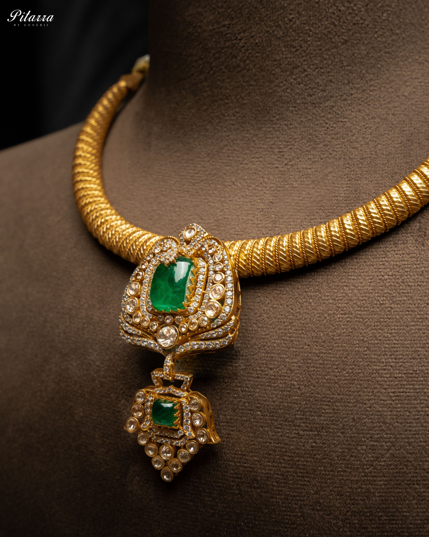 Gold Plated Polki Kundan Stones Necklace