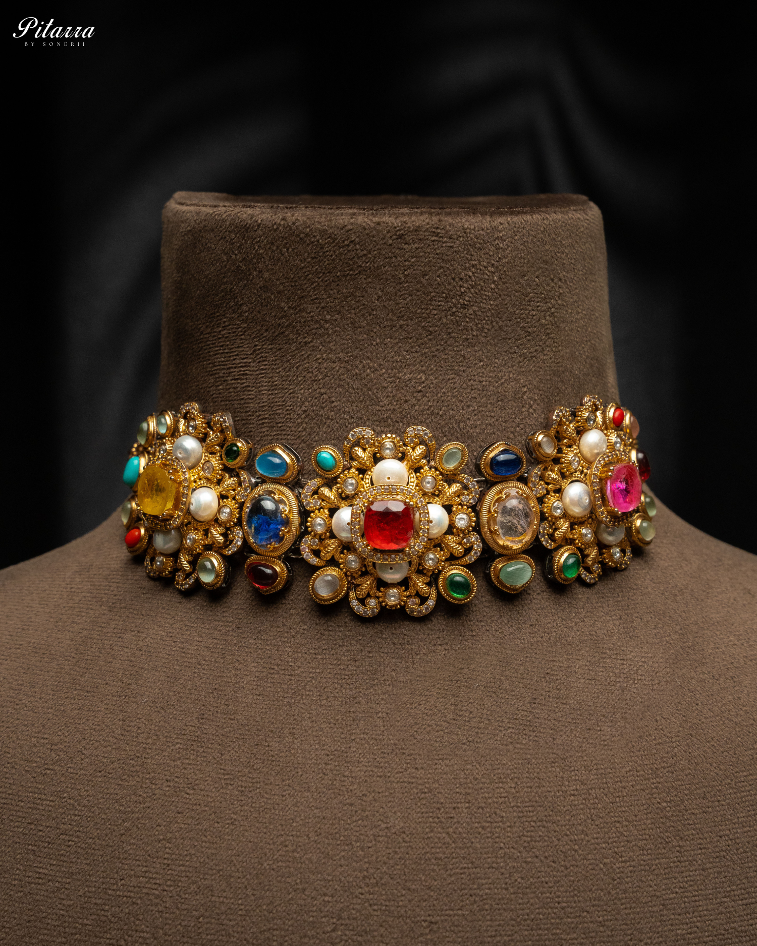 Multi Color Kundan Jadau Jewelry Set