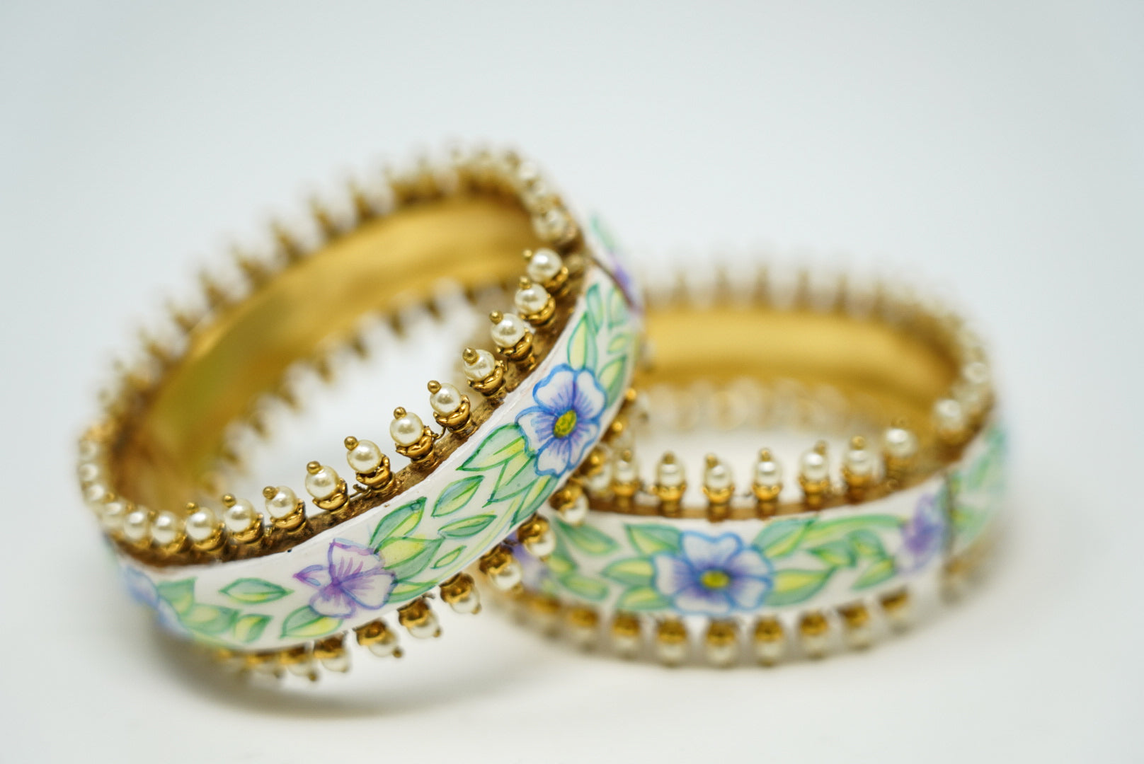Plain Meenakari Bracelets – BANGLES BY LESHYA